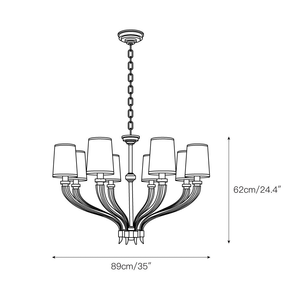 Candeeiro de lustre Lumirissa