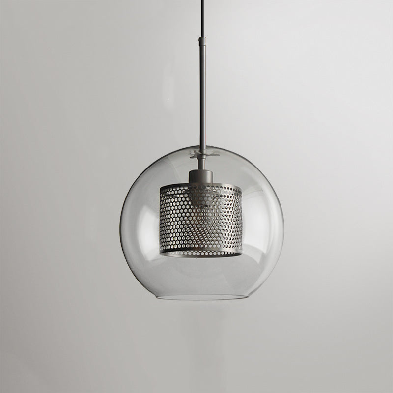 Nerel Contemporary Golden Pendant Light, Glass, Globe/Cylindric