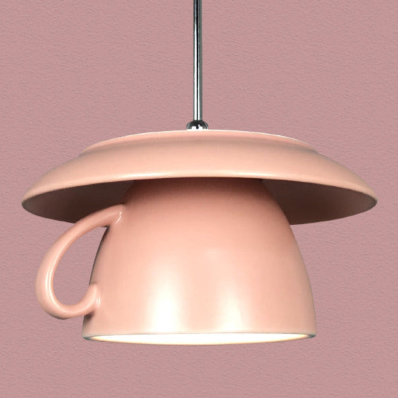 Valentina pop-taiteen tyylinen keraaminen LED-kuppiriippuvalaisin, työhuone, makuuhuone