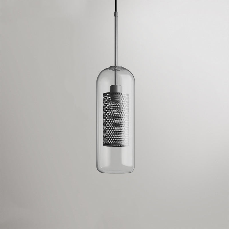 Nerel Contemporary Golden Pendant Light, Glass, Globe/Cylindric