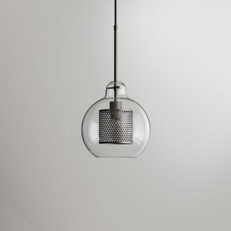 Nerel Contemporary Golden Pendant Light, Glass, Globe/Cylindric