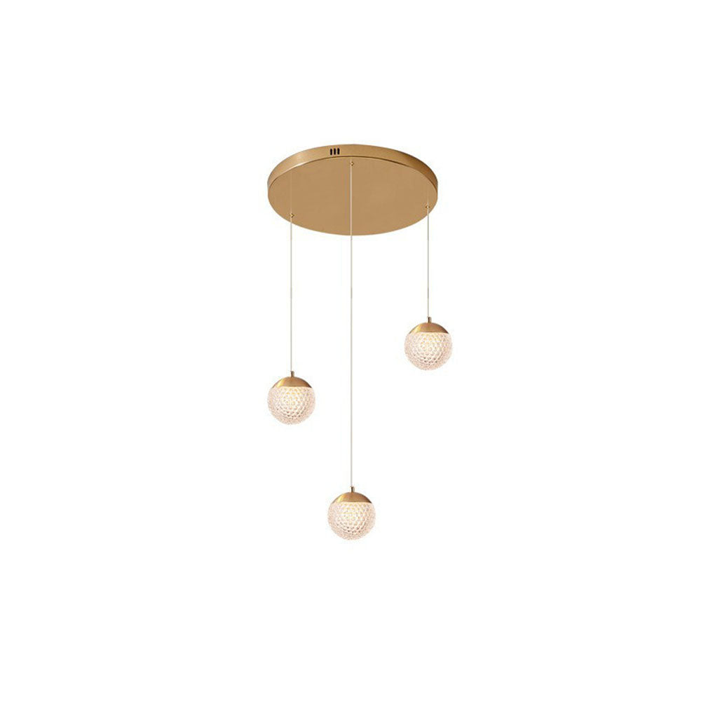 Arisha moniosainen moderni art deco -tyylinen porrastettu riippuvalaisin, kultainen