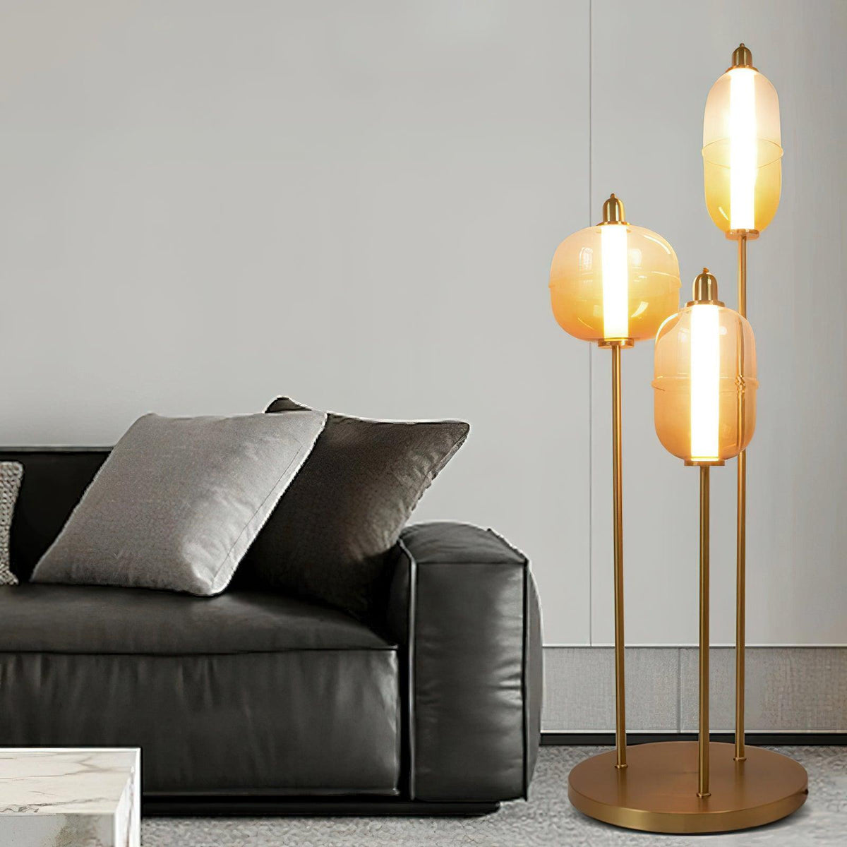 Arixel moderne gulvlampe i glas