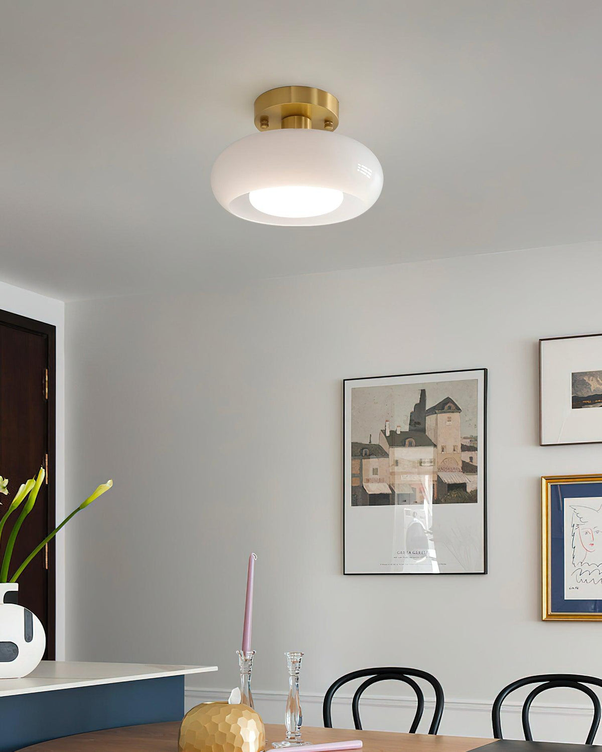 Liorelella-loftslampe i glas