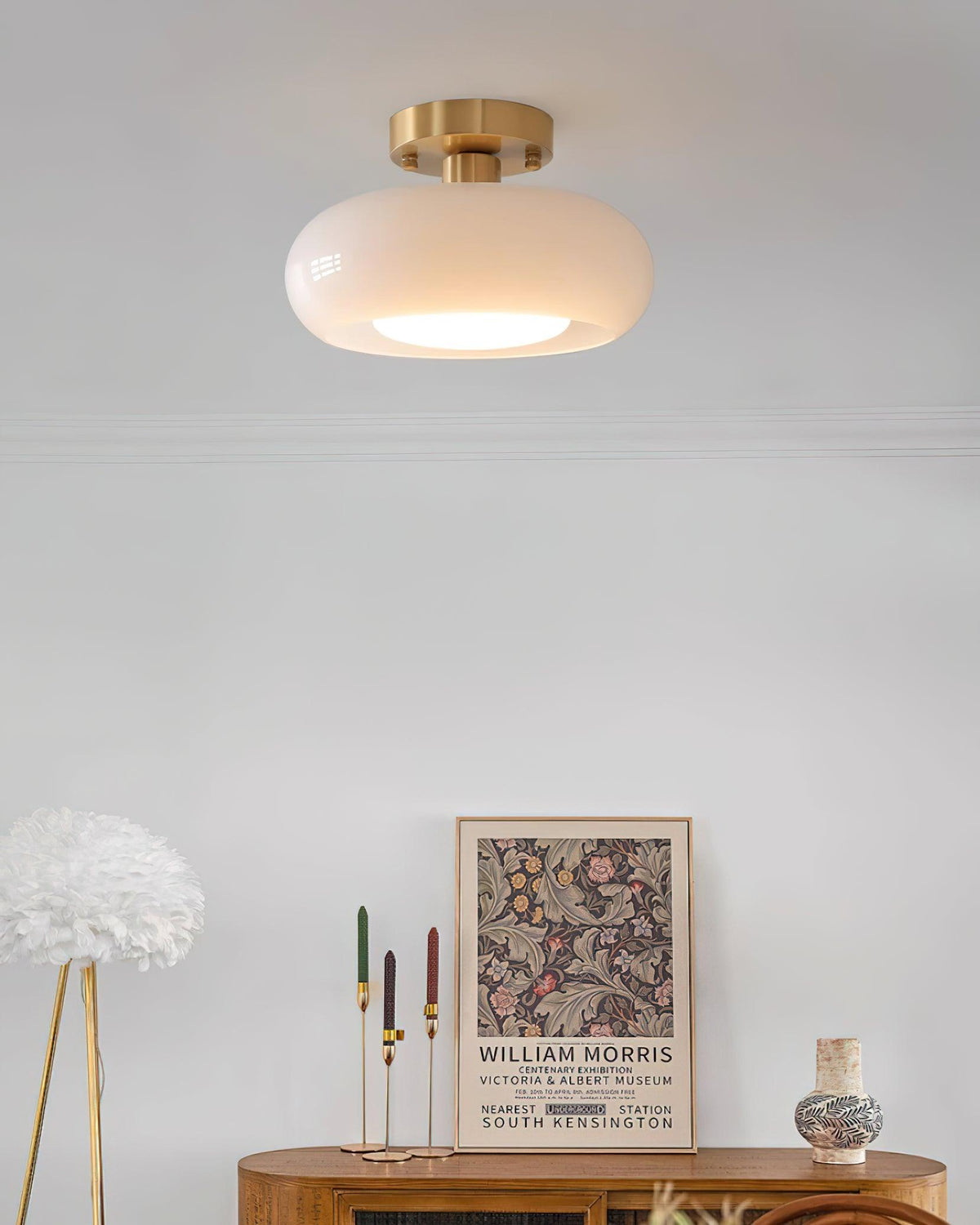 Liorelella-loftslampe i glas