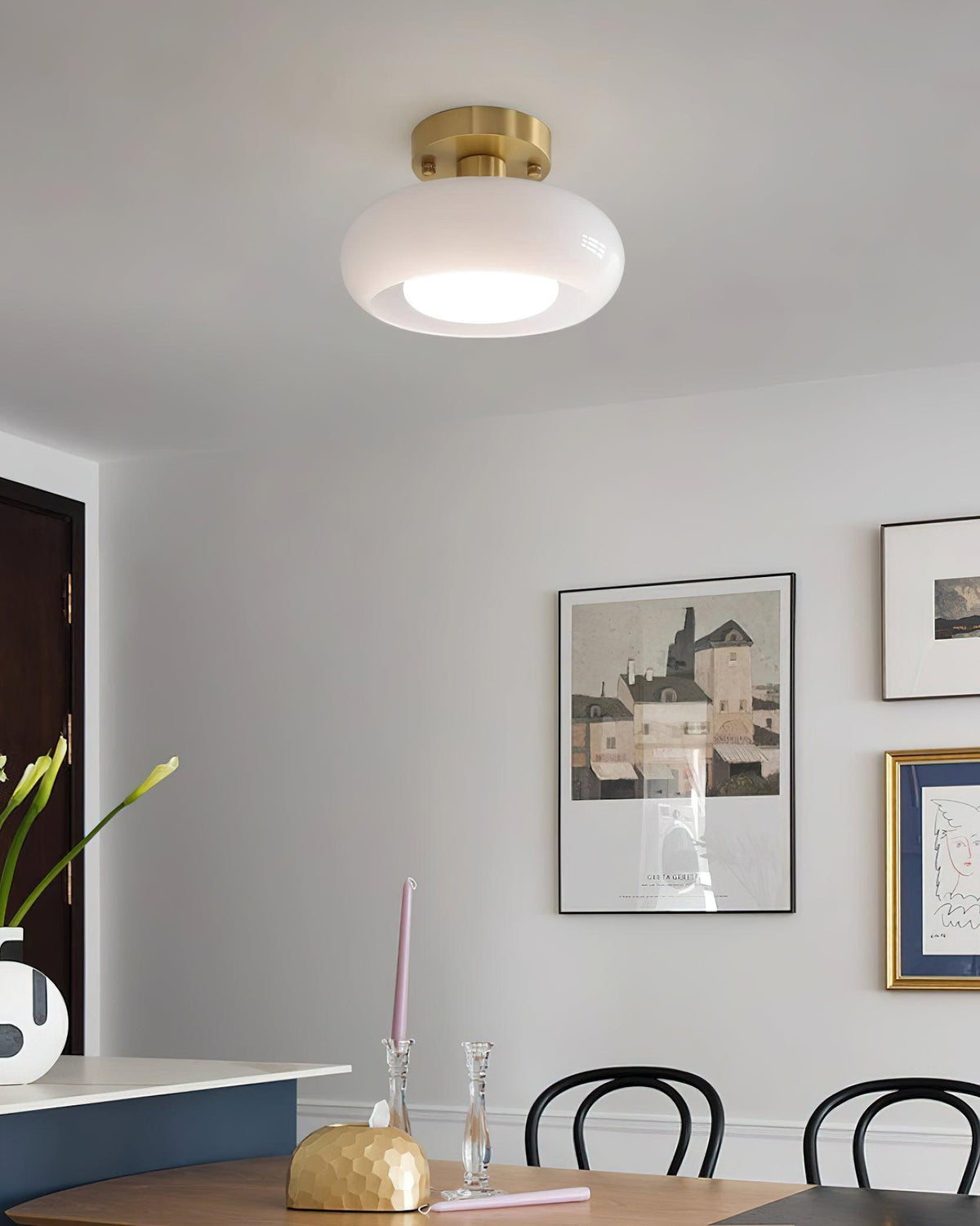 Liorelella-loftslampe i glas