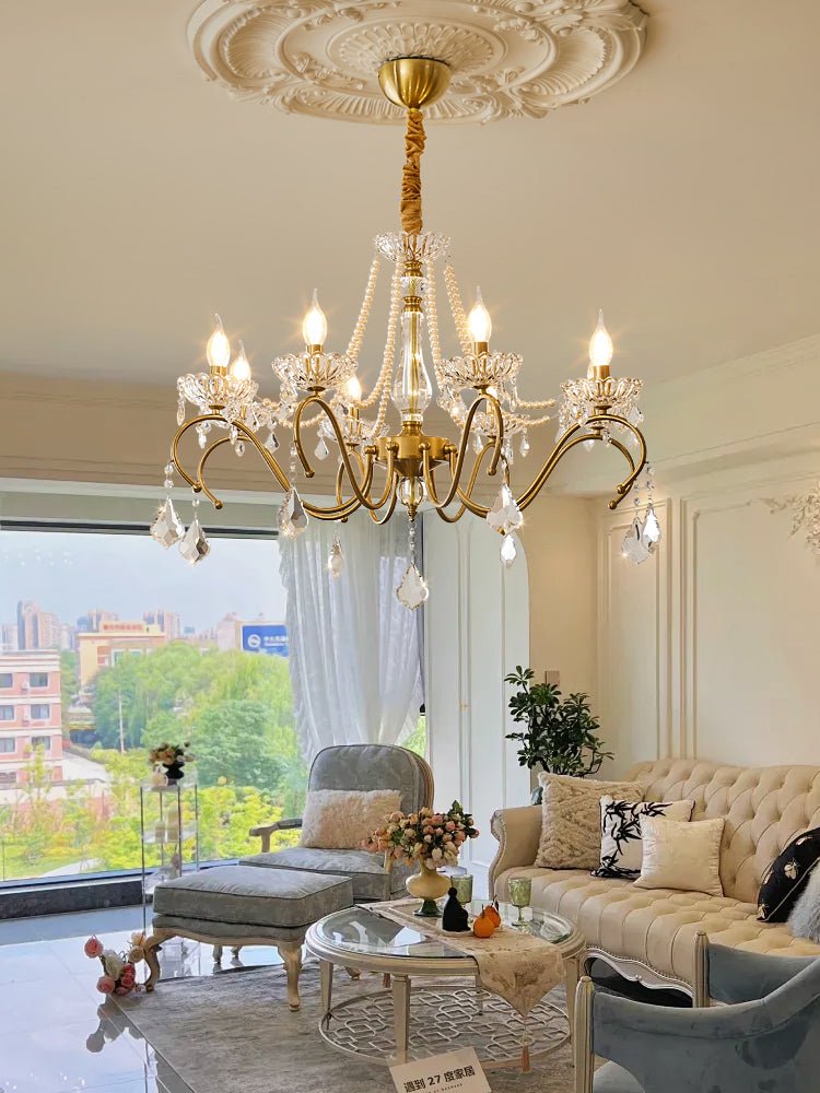 Candelabro Vavenus pós-moderno de luxo em cristal artístico