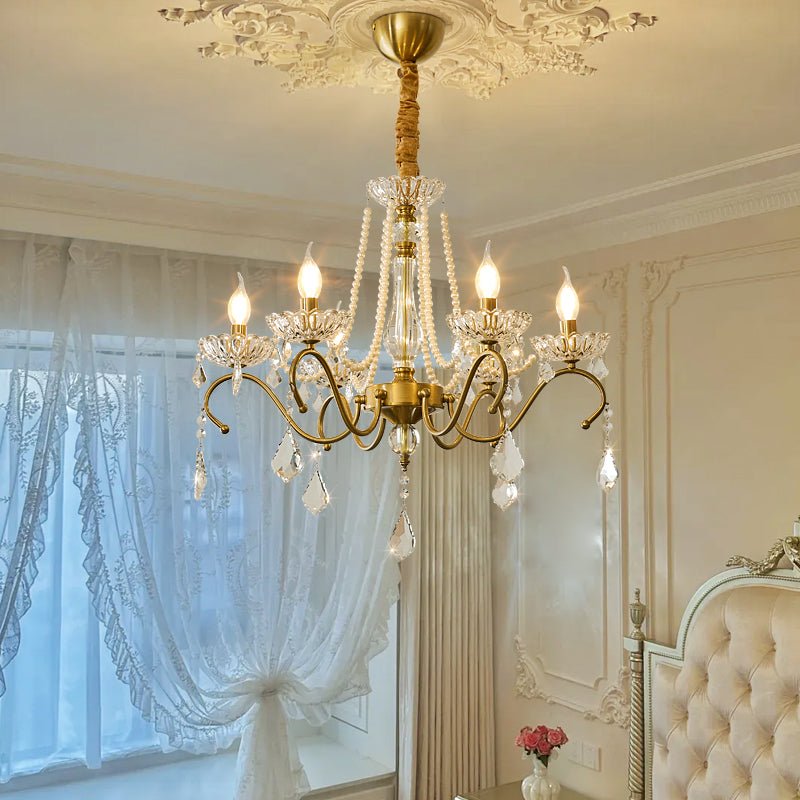 Candelabro Vavenus pós-moderno de luxo em cristal artístico
