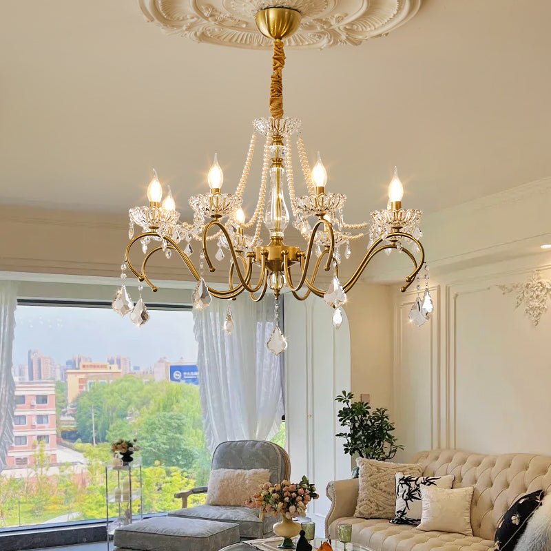 Candelabro Vavenus pós-moderno de luxo em cristal artístico