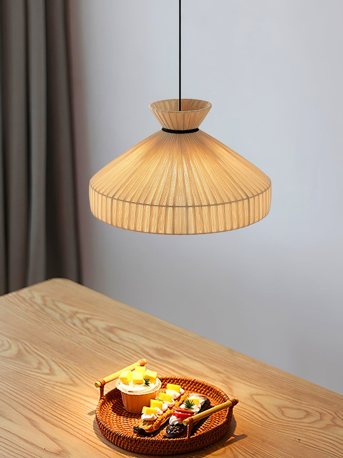 Cusoren elegant tidevands-pendellampe i stof