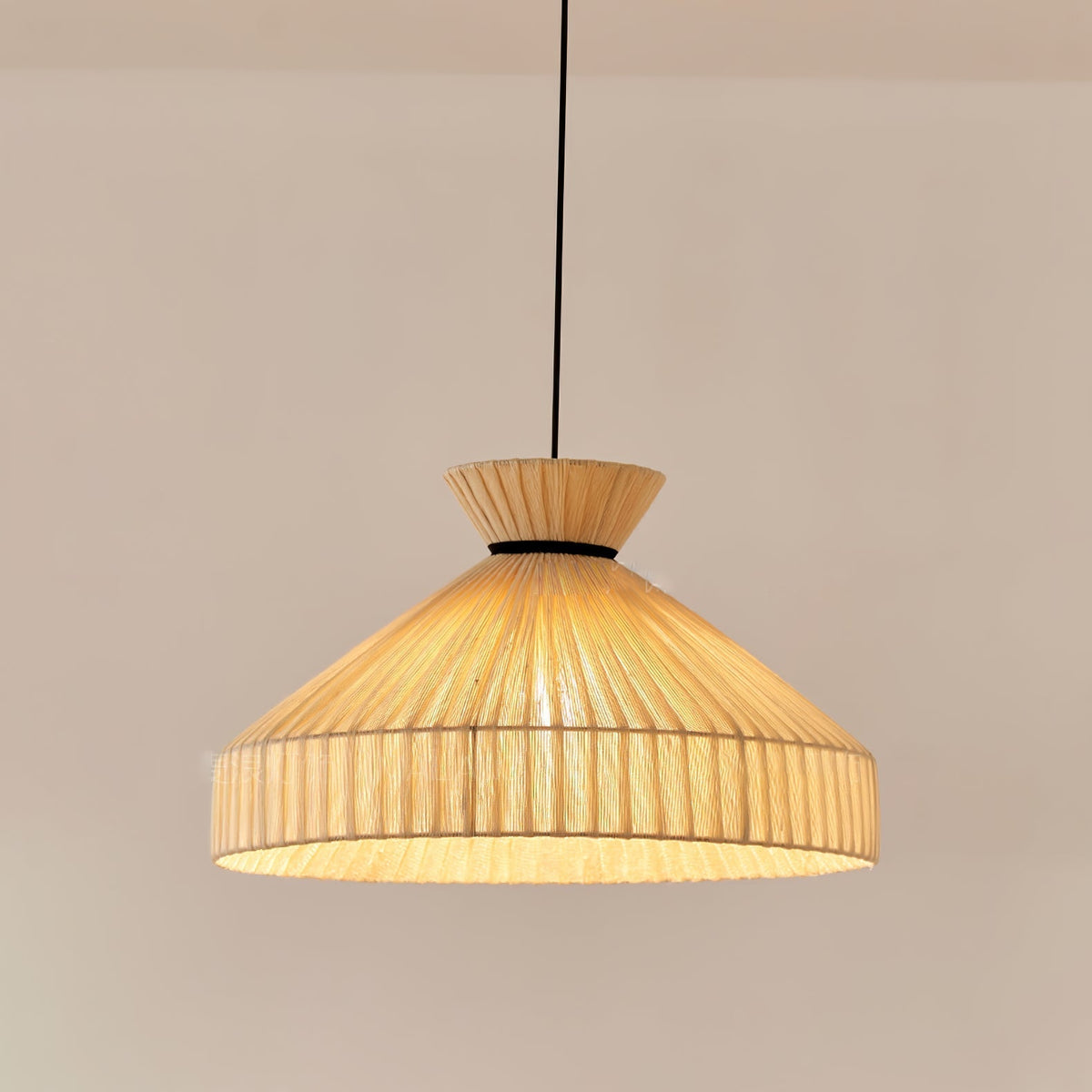 Cusoren elegant tidvattenmönstrad pendellampa i tyg