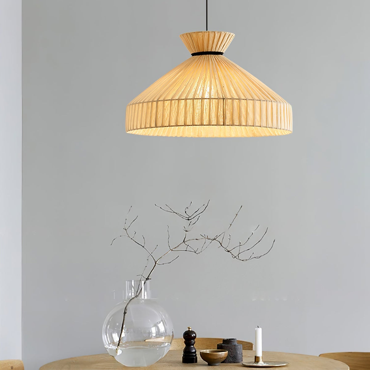 Cusoren elegant tidevands-pendellampe i stof