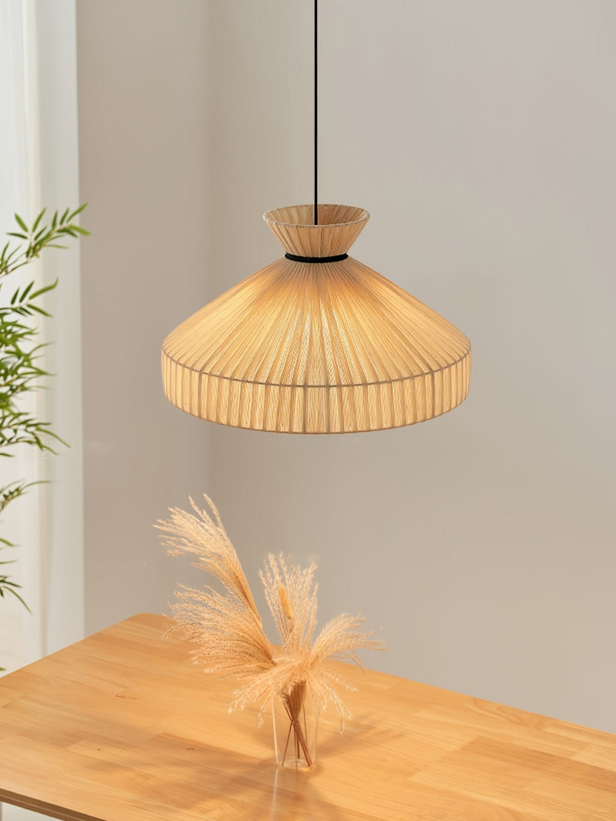 Cusoren elegant tidevands-pendellampe i stof