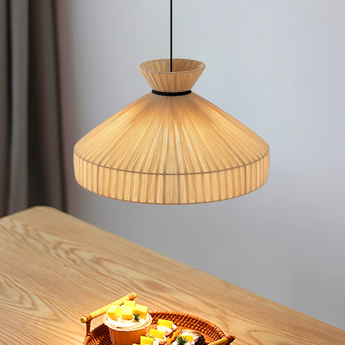 Cusoren elegant tidevands-pendellampe i stof