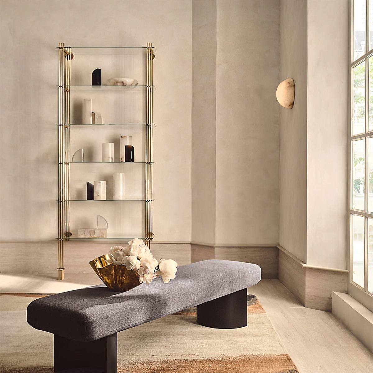 Elthen minimalistisk taklampa i alabaster