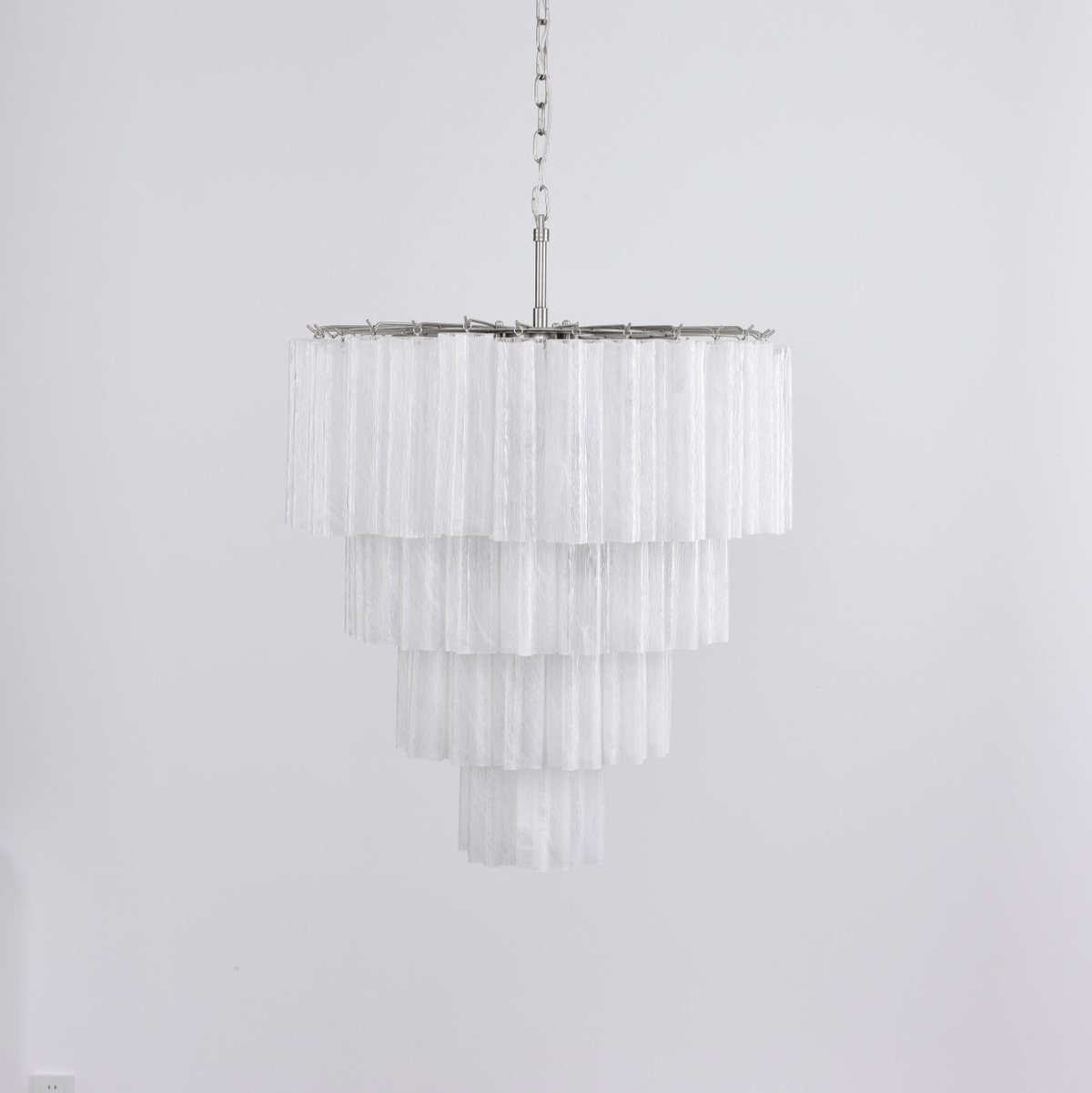 Candelabro Velanora elegante, vintage, em vidro em cascata e camadas