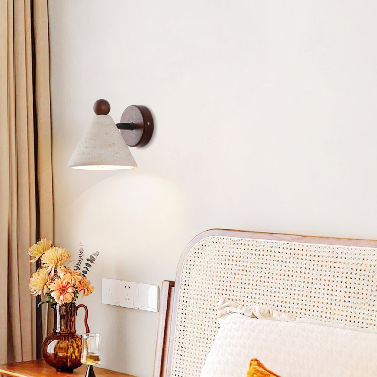 Basil Travertine Wall Light