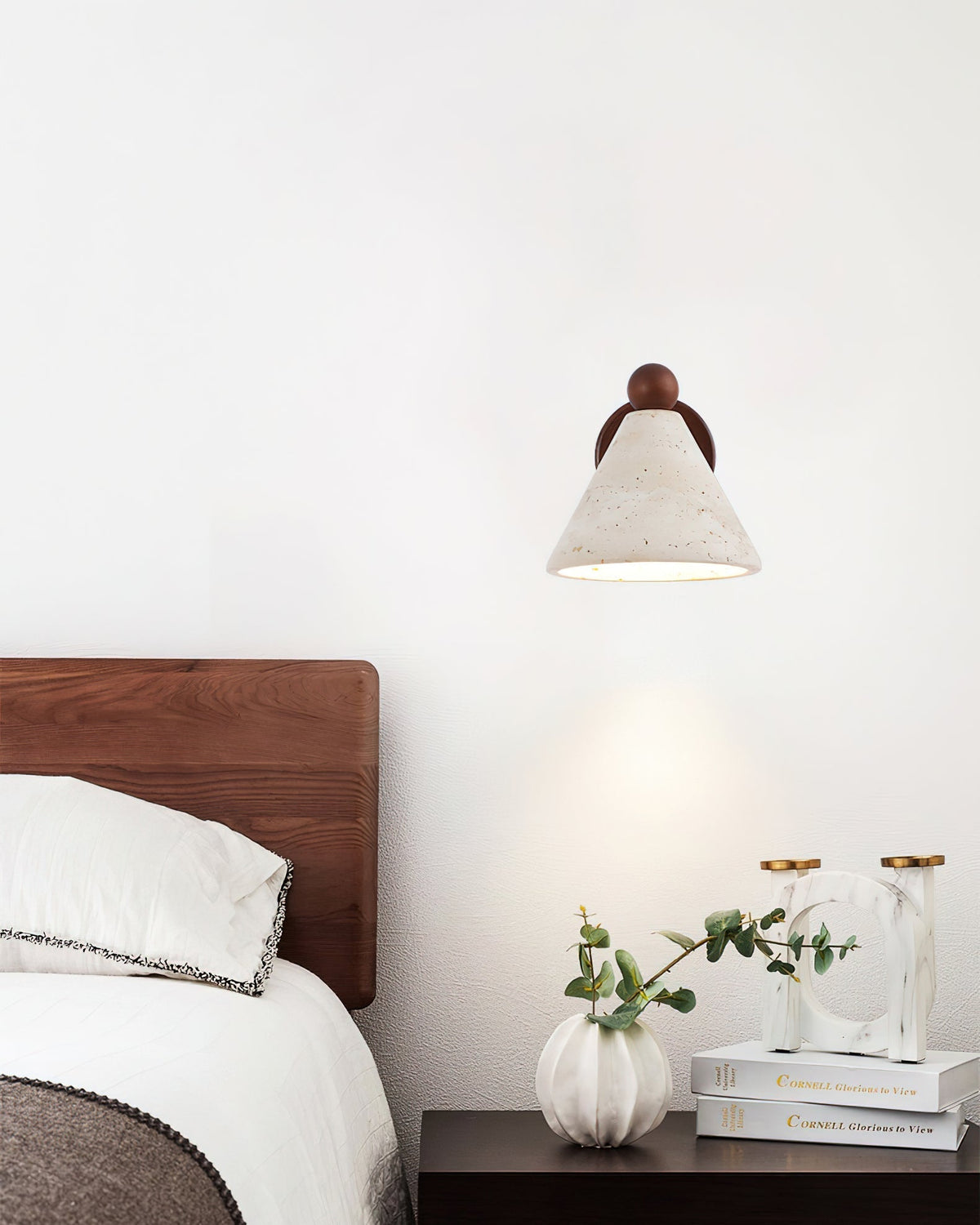 Basil Travertine Wall Light