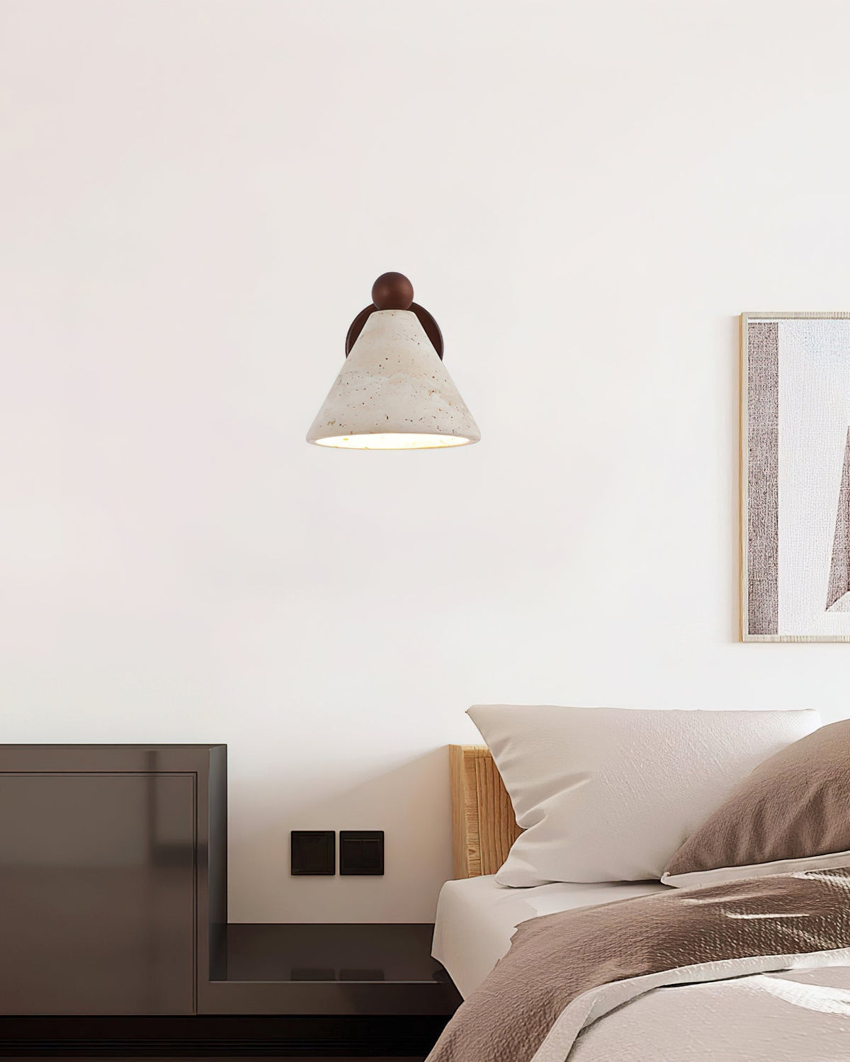 Basil Travertine Wall Light