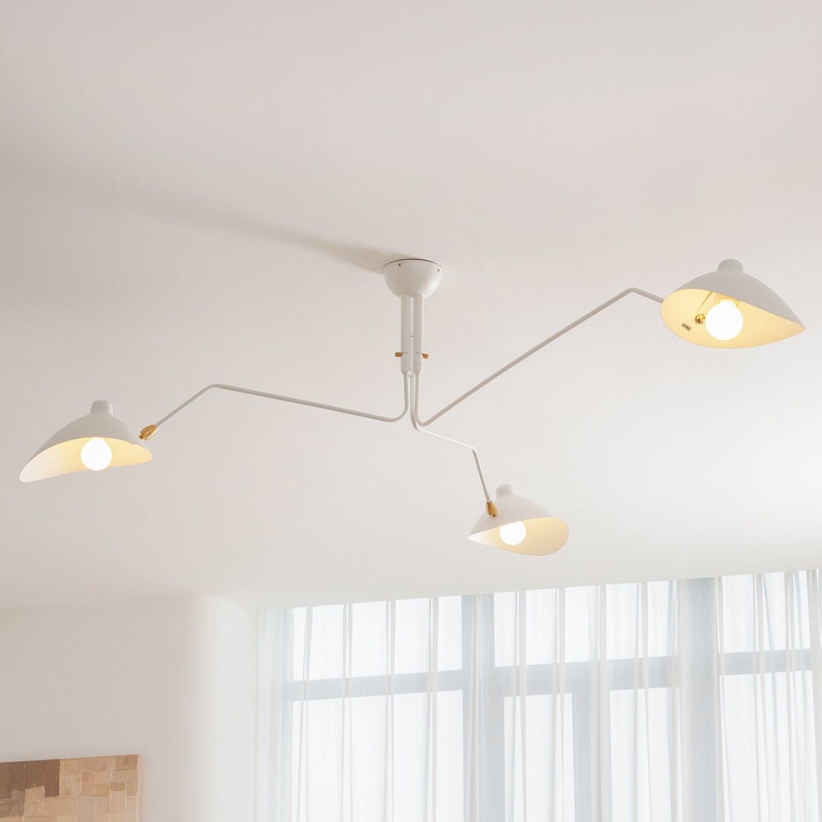 Renuelle Ceiling Light Three Arm Minimalist