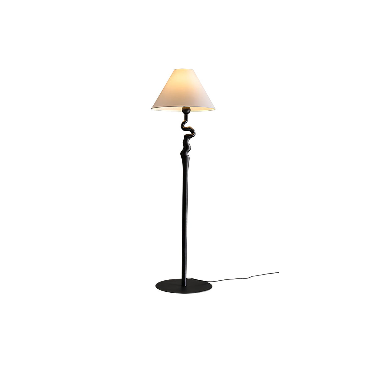 Avloril kunstnerisk gulvlampe i træ