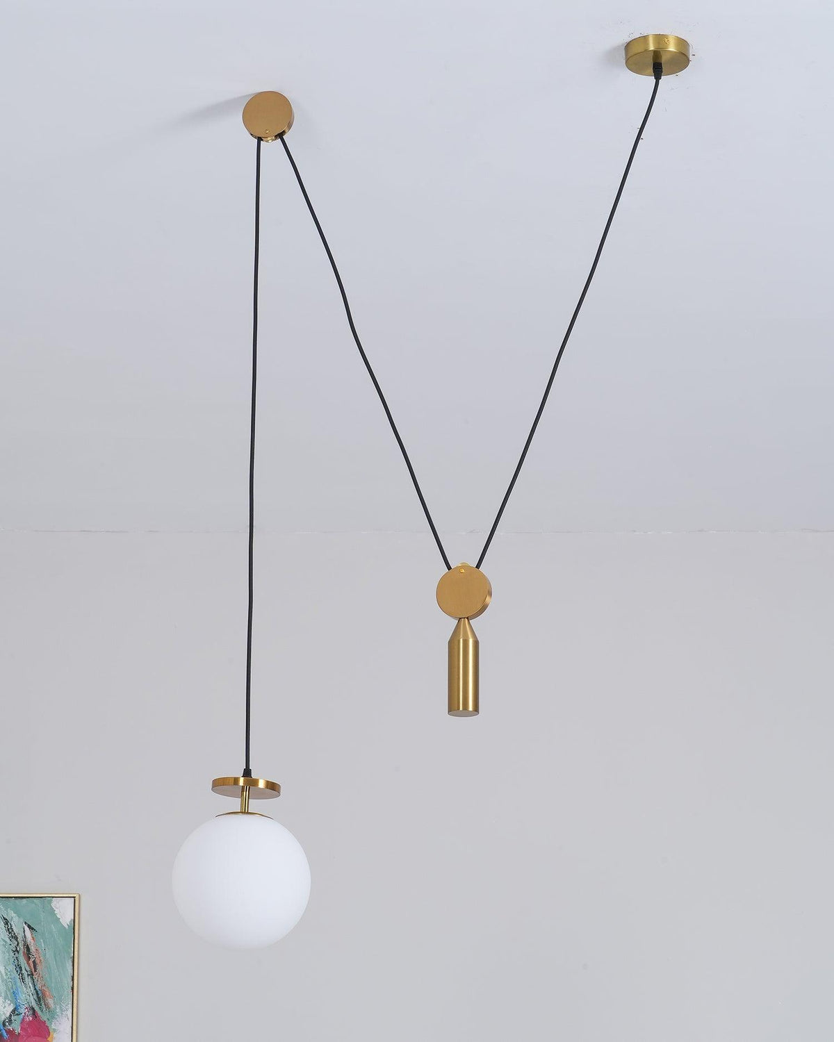 Candeeiro de teto Cirorira com forma geométrica artística