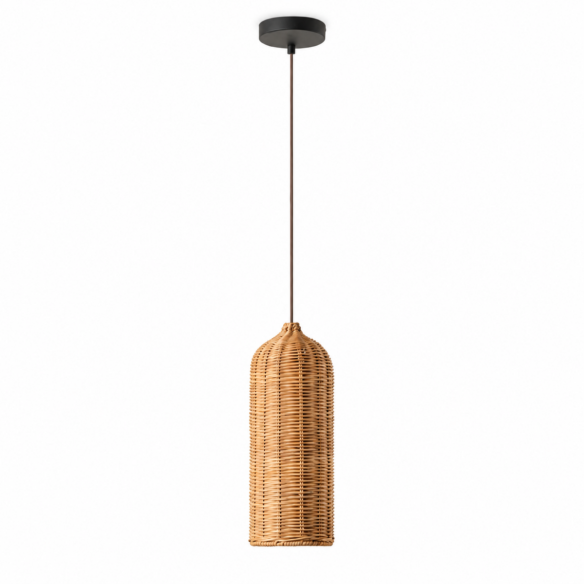 Marleigh pendel-lampe i flettet rattan
