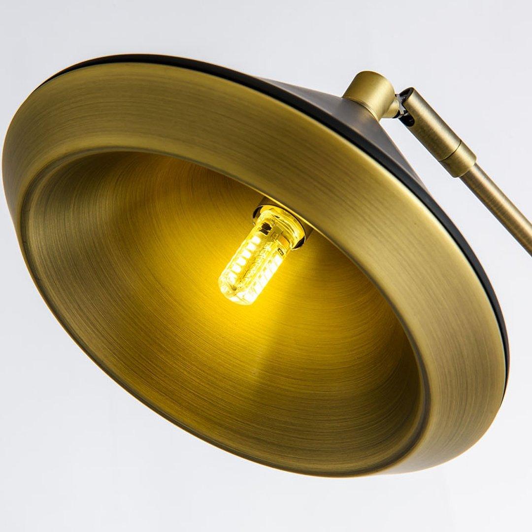 Mylirir art deco-gulvlampe i messing
