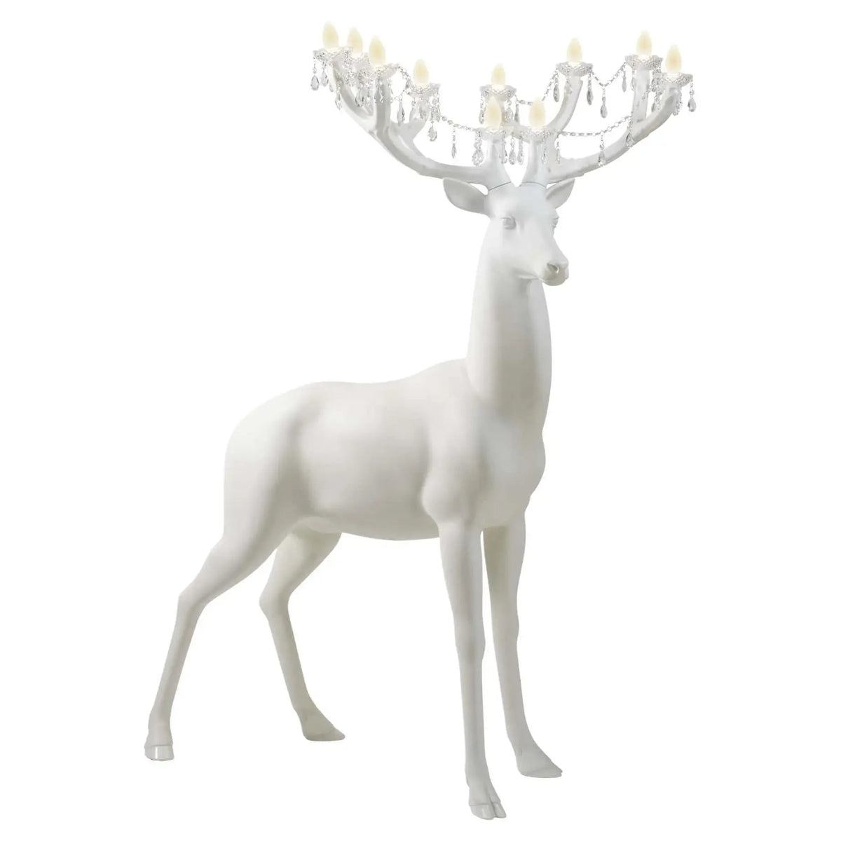 Veluaine-gulvlampe med hjortefigur, legende og kunstnerisk