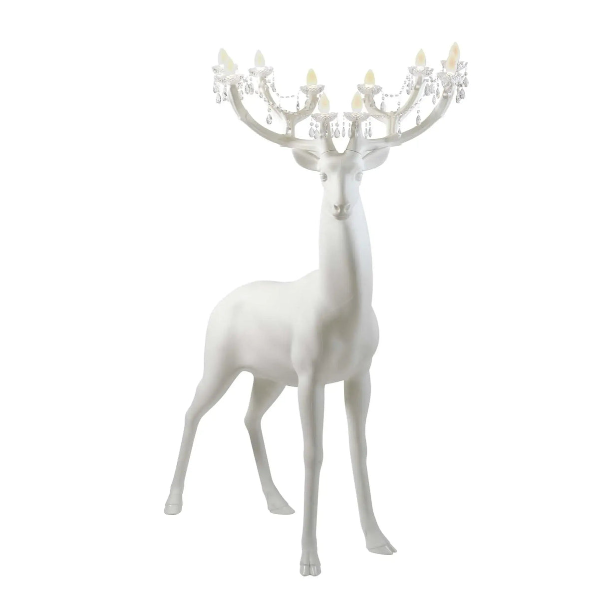 Veluaine-gulvlampe med hjortefigur, legende og kunstnerisk