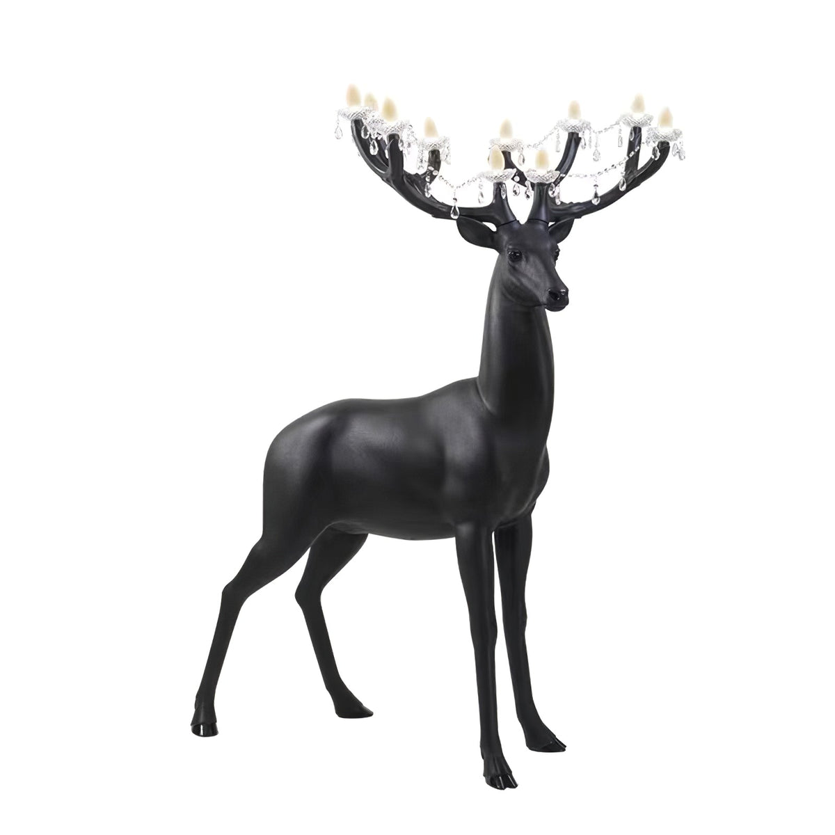 Veluaine-gulvlampe med hjortefigur, legende og kunstnerisk