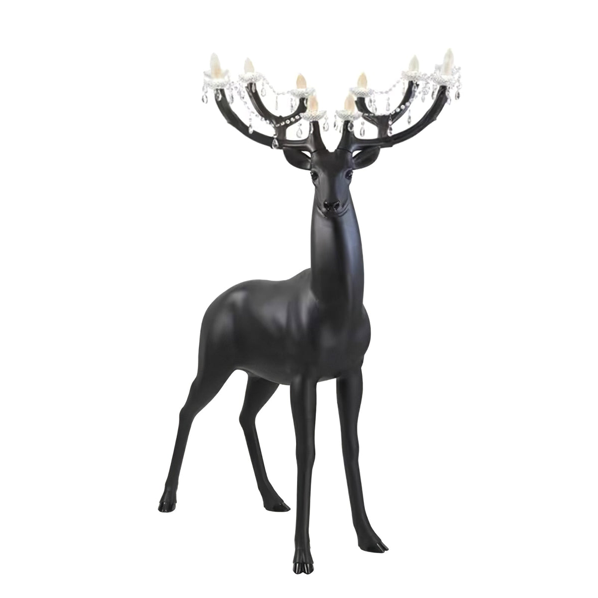 Veluaine-gulvlampe med hjortefigur, legende og kunstnerisk