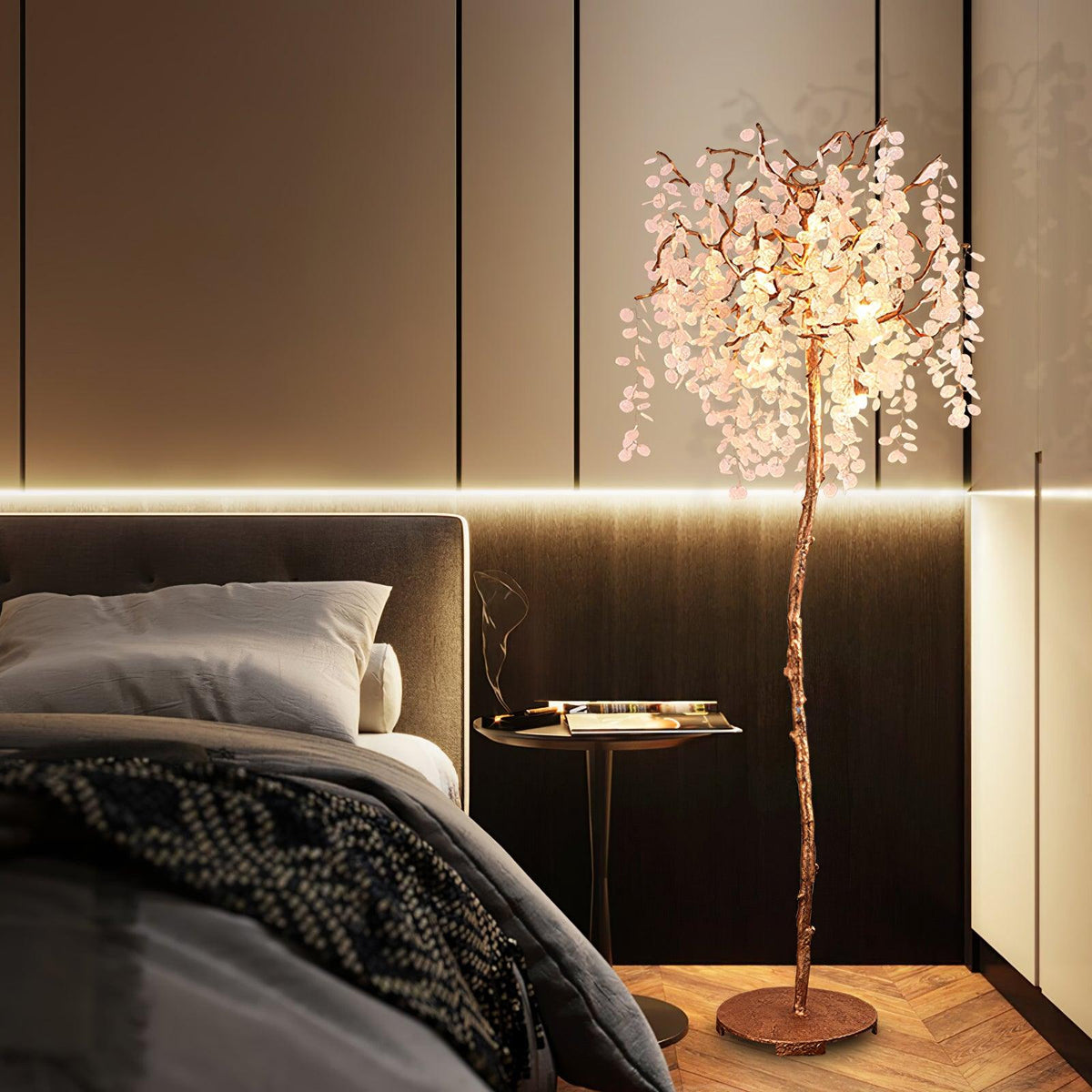 Arsorir golvlampa med glasträd