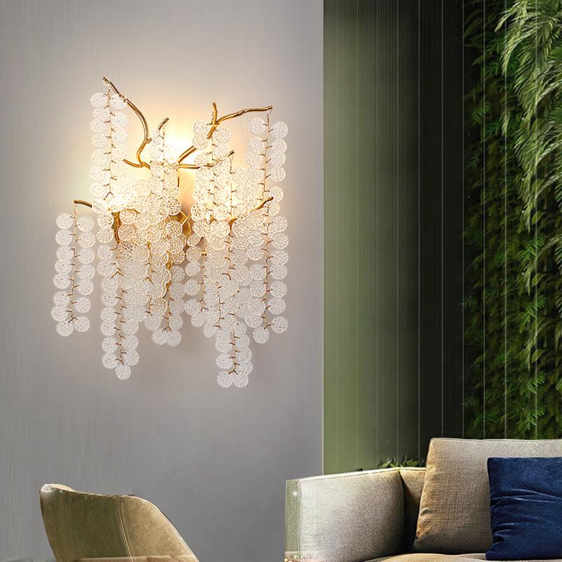 Aplique de parede Citalos pós-moderno de luxo em cristal
