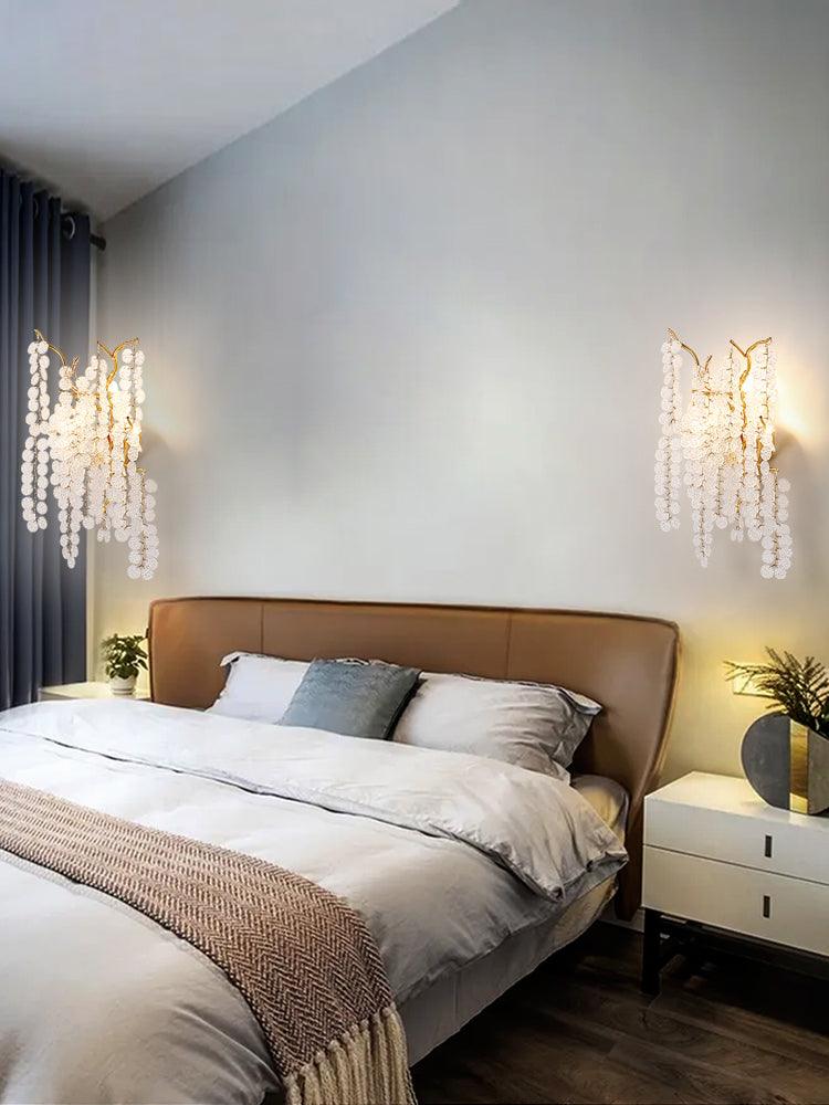 Aplique de parede Citalos pós-moderno de luxo em cristal