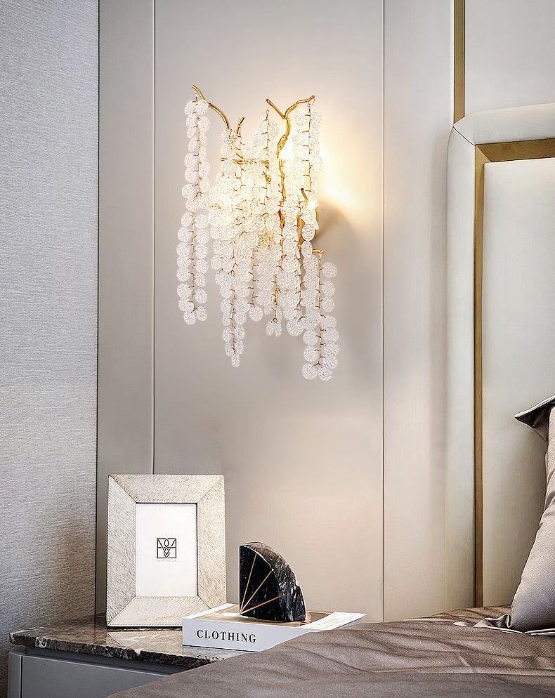 Aplique de parede Citalos pós-moderno de luxo em cristal