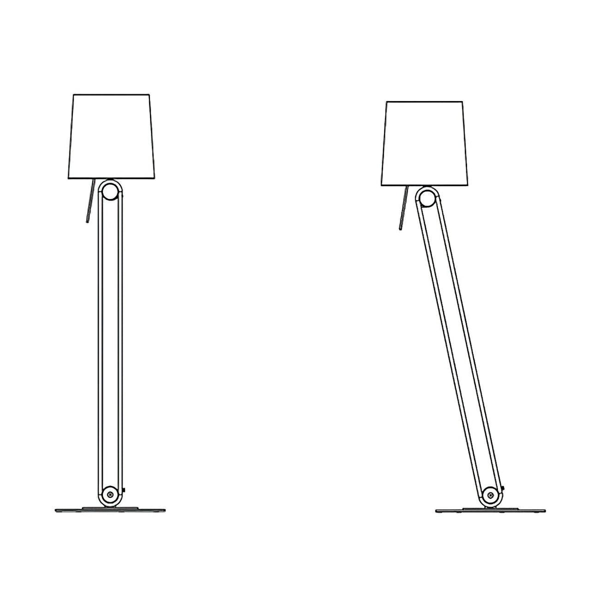 Zarina minimalistisk gulvlampe i stof