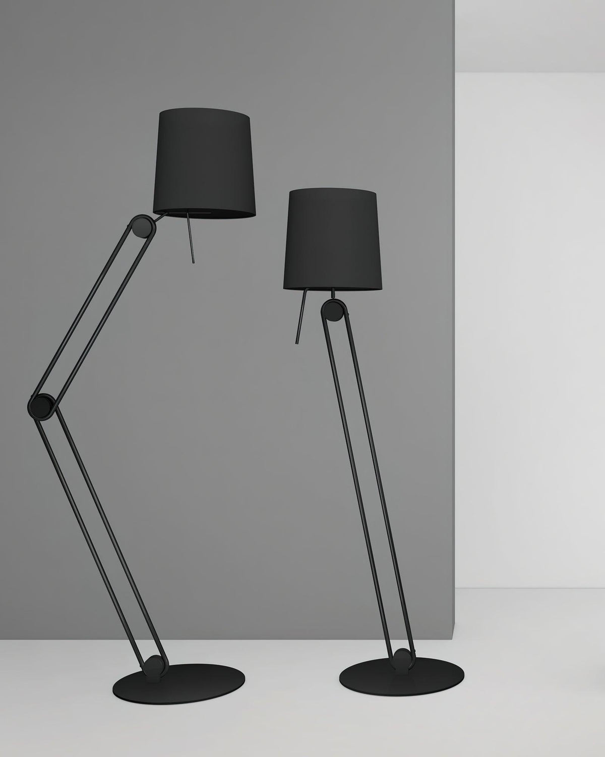 Zarina minimalistisk gulvlampe i stof