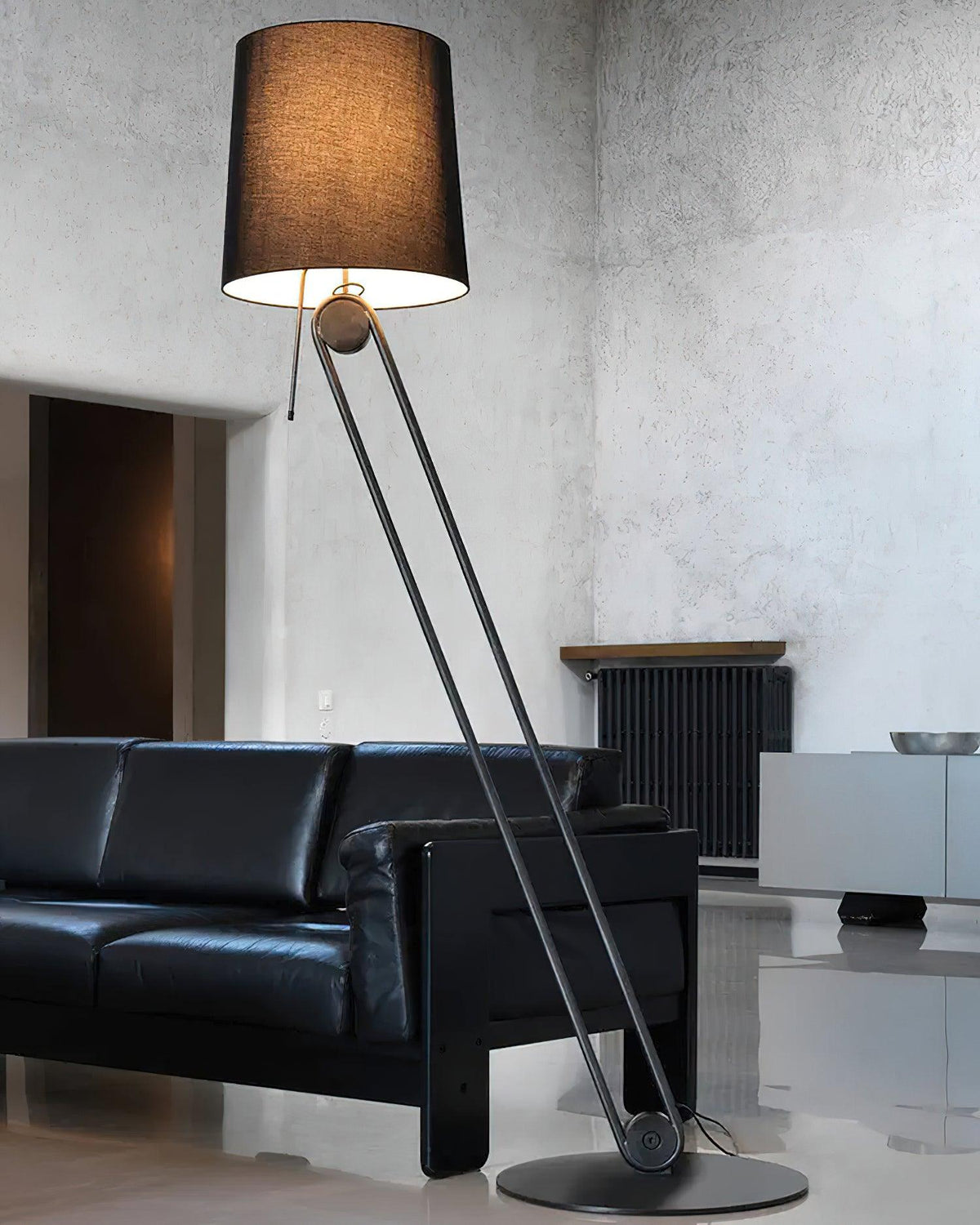 Zarina minimalistisk gulvlampe i stof