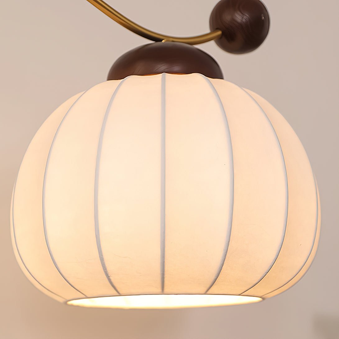 Zyran retrobordlampe i silke og træ