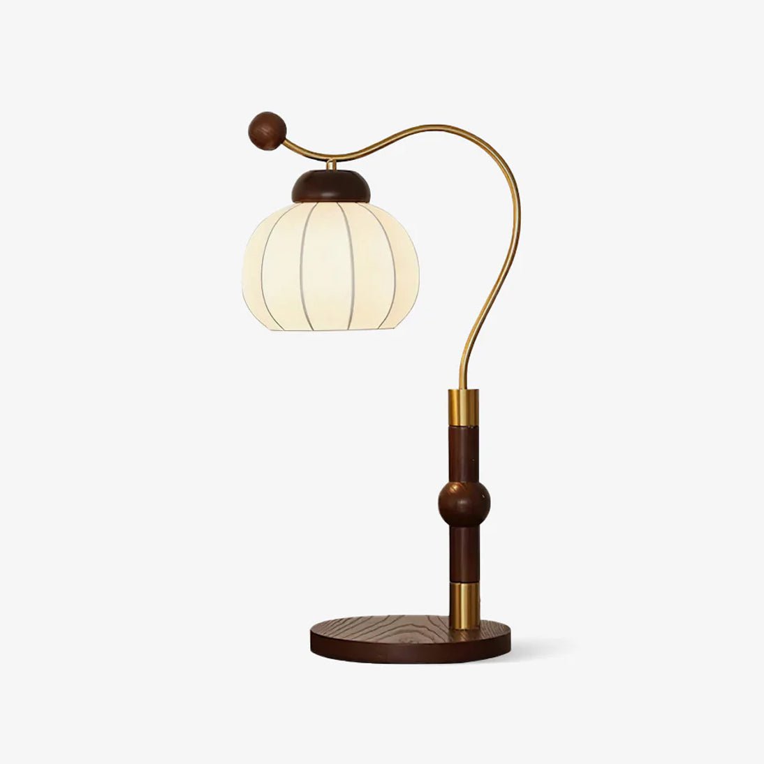 Zyran retrobordlampe i silke og træ