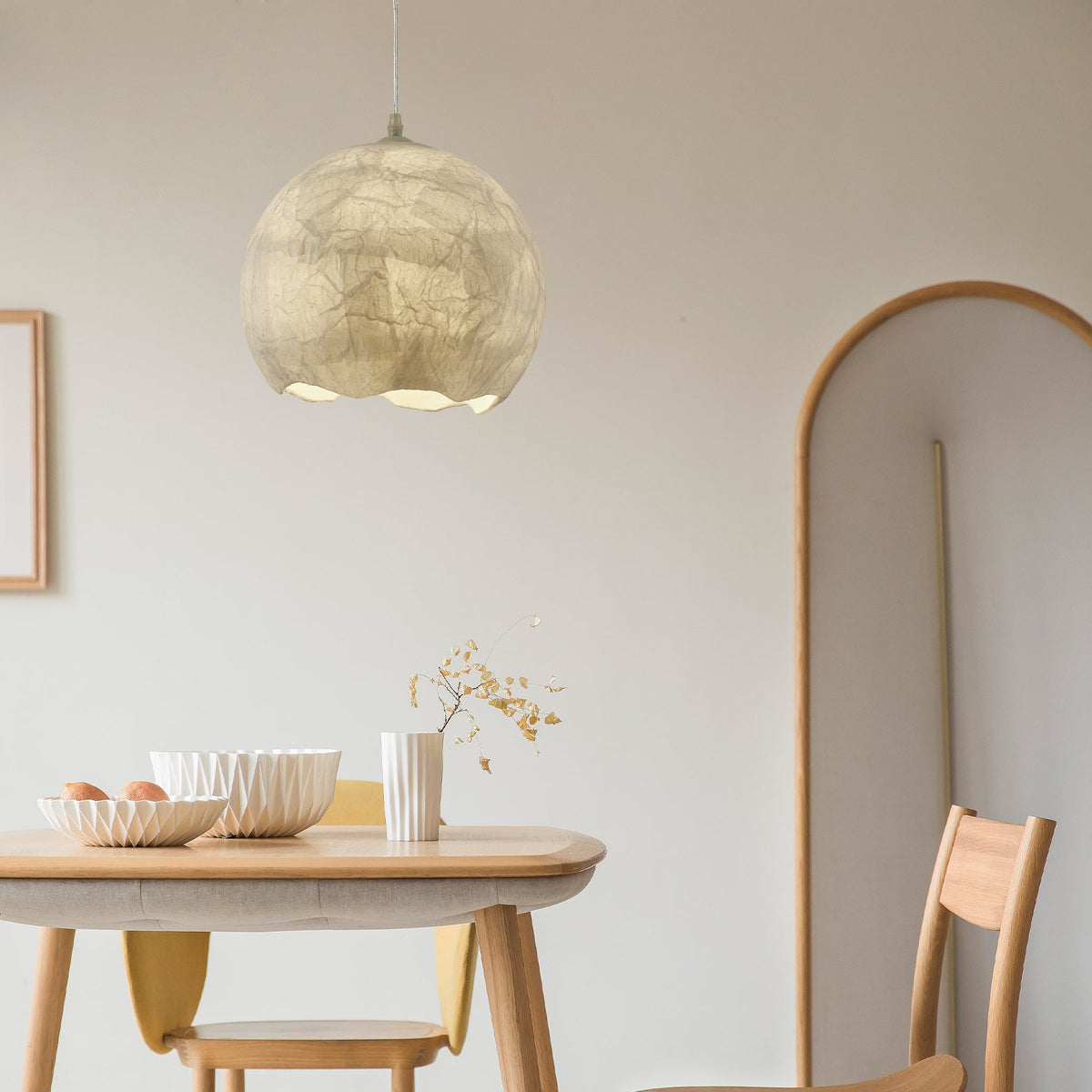 Nest organisk pendellampa i siden