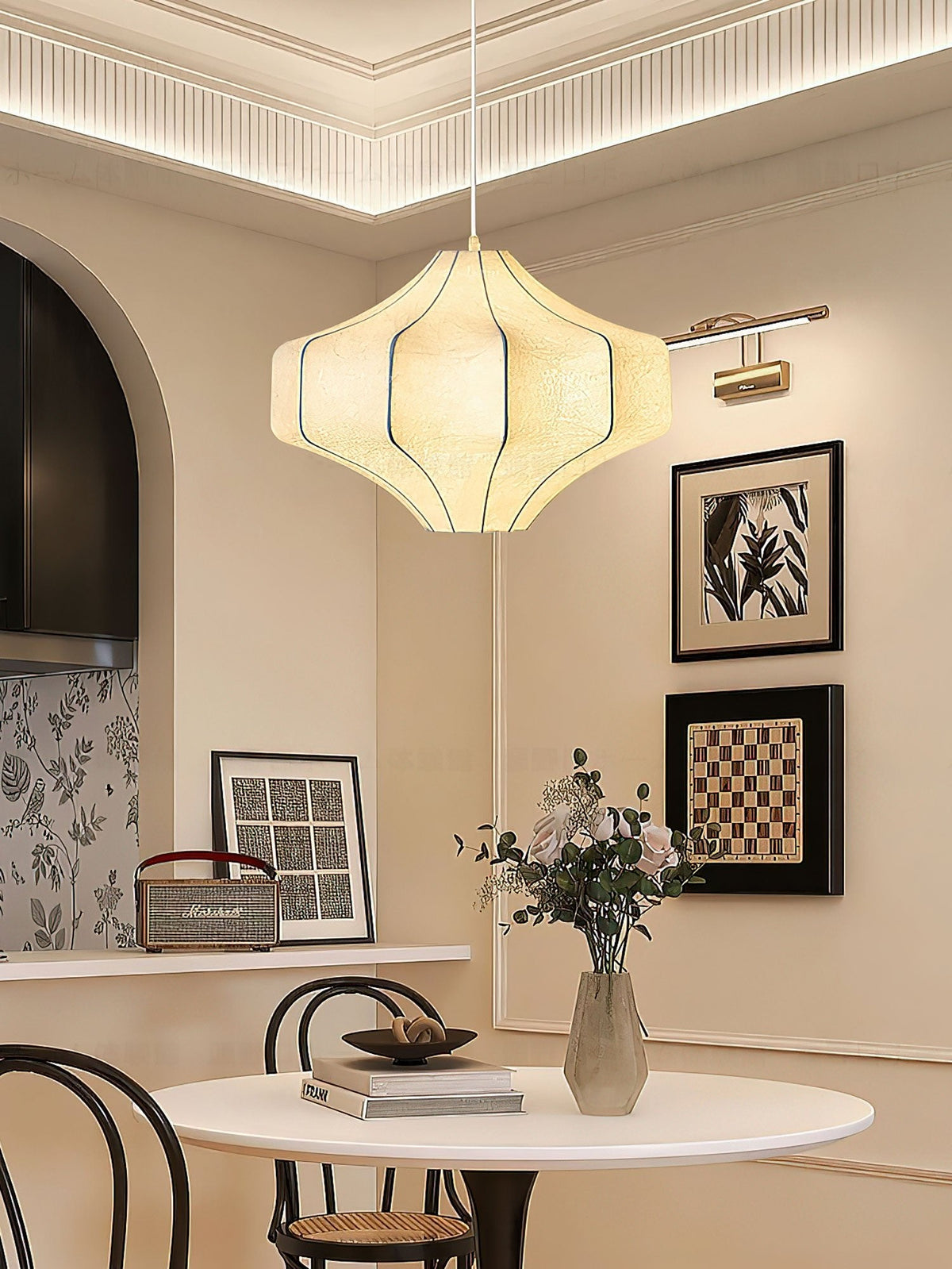 Candeeiro suspenso Elixor Silken Aura em seda