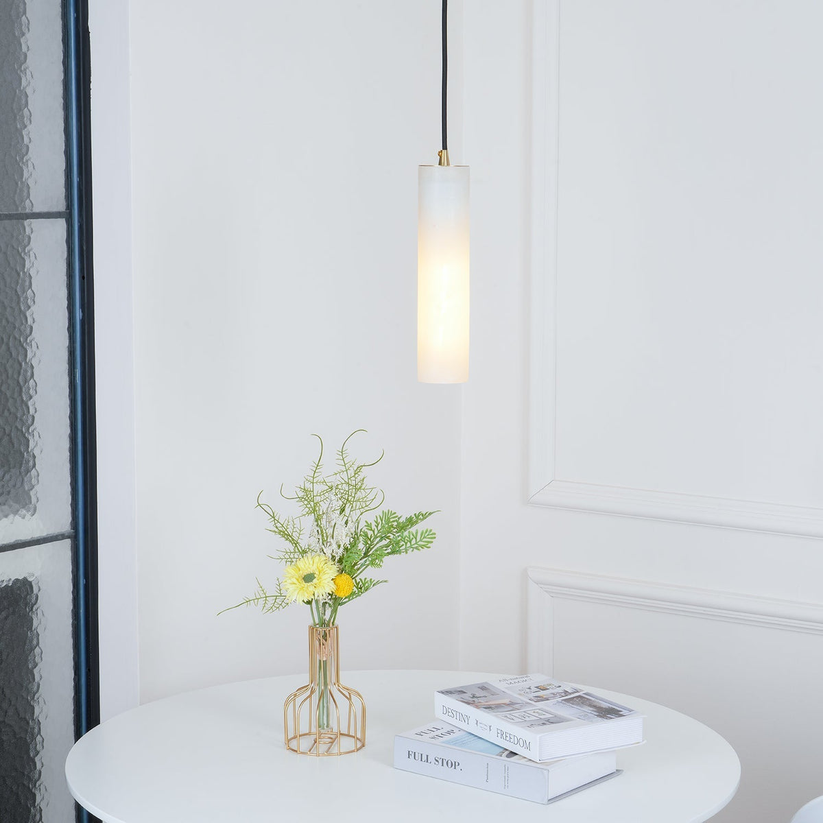 Lunexi klusterpendellampa i alabaster