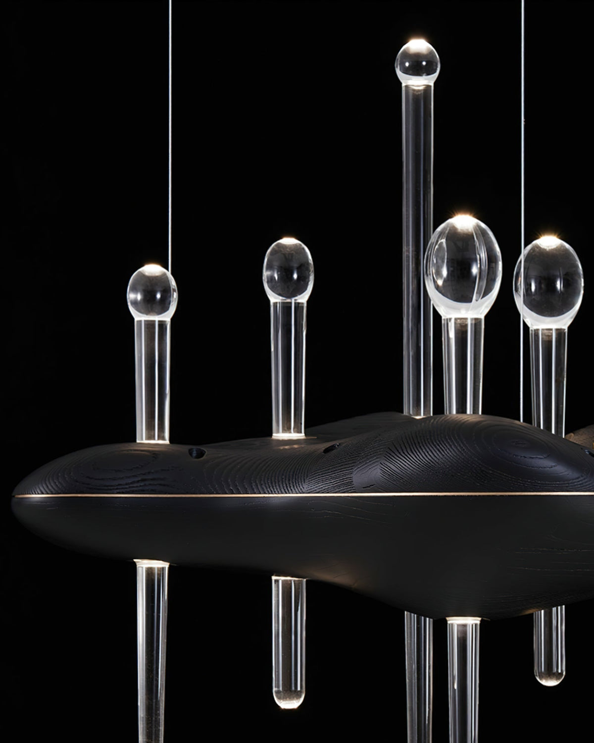 Umare Whimsical Oak Glass Pendant Light