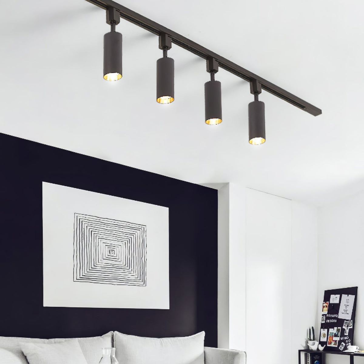 Galvyn elegant loftslampe med cylindrisk skinne i minimalistisk stil