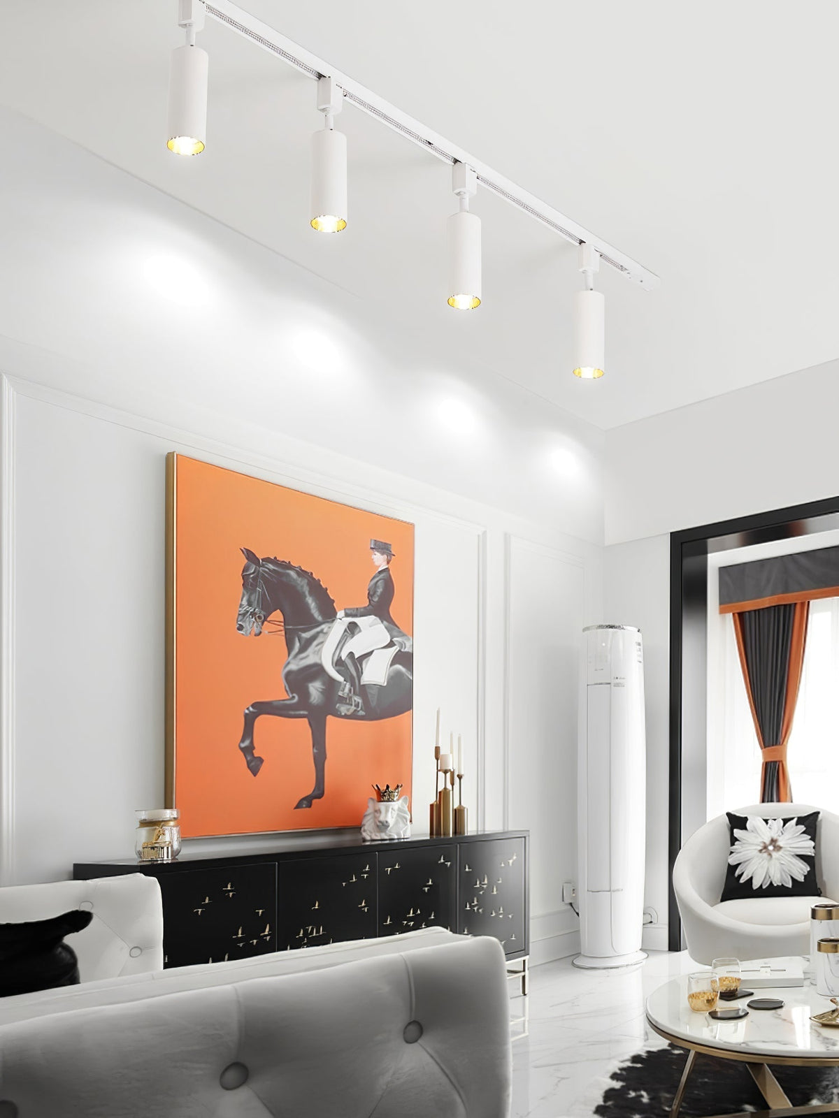 Galvyn elegant loftslampe med cylindrisk skinne i minimalistisk stil
