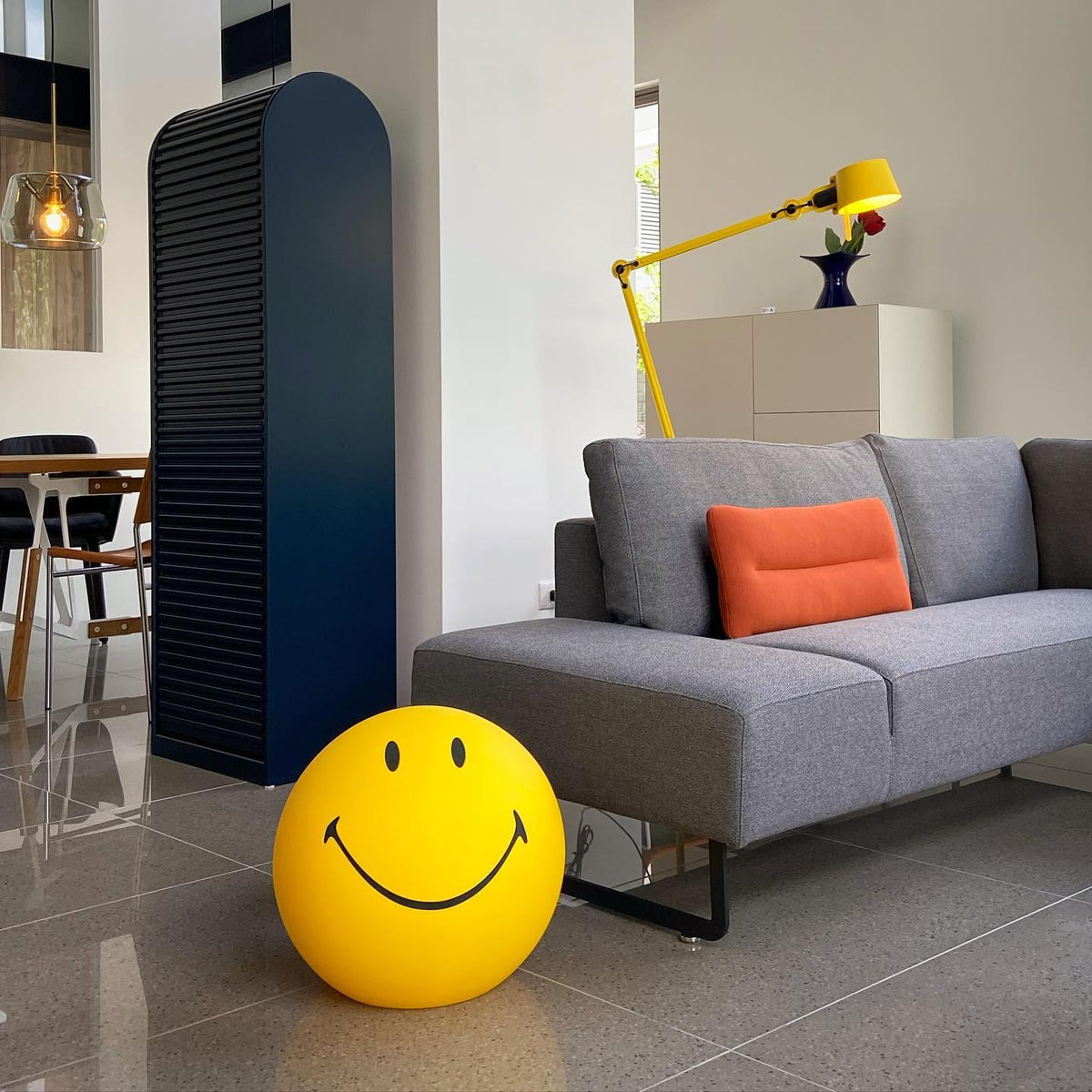 Rymt finurlig bordlampe i plast