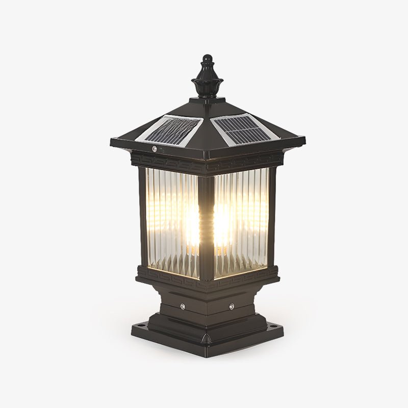 Luz exterior solar vintage clássica em forma de lanterna Ray