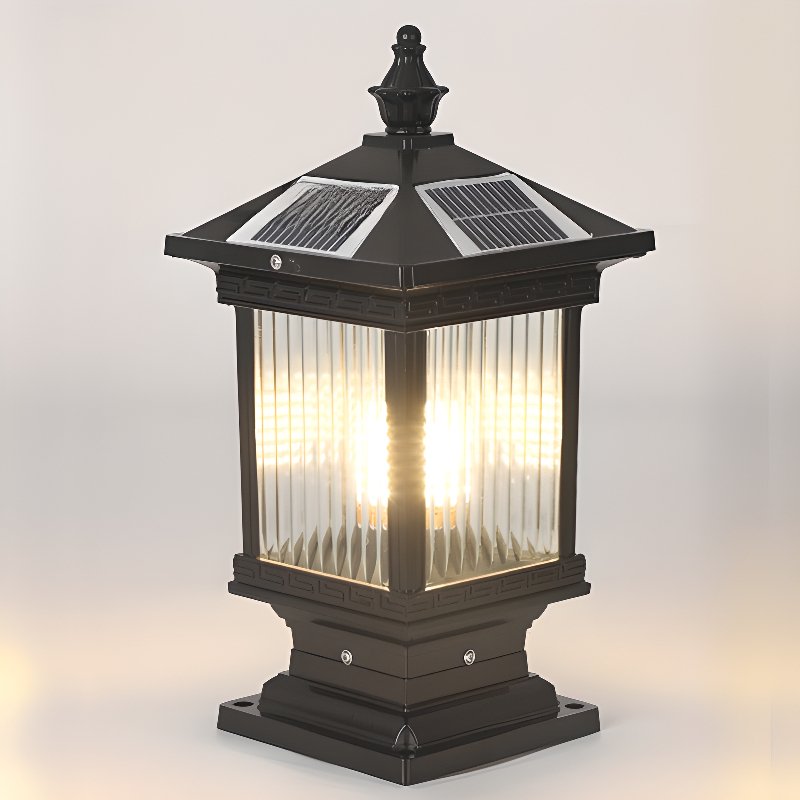 Luz exterior solar vintage clássica em forma de lanterna Ray